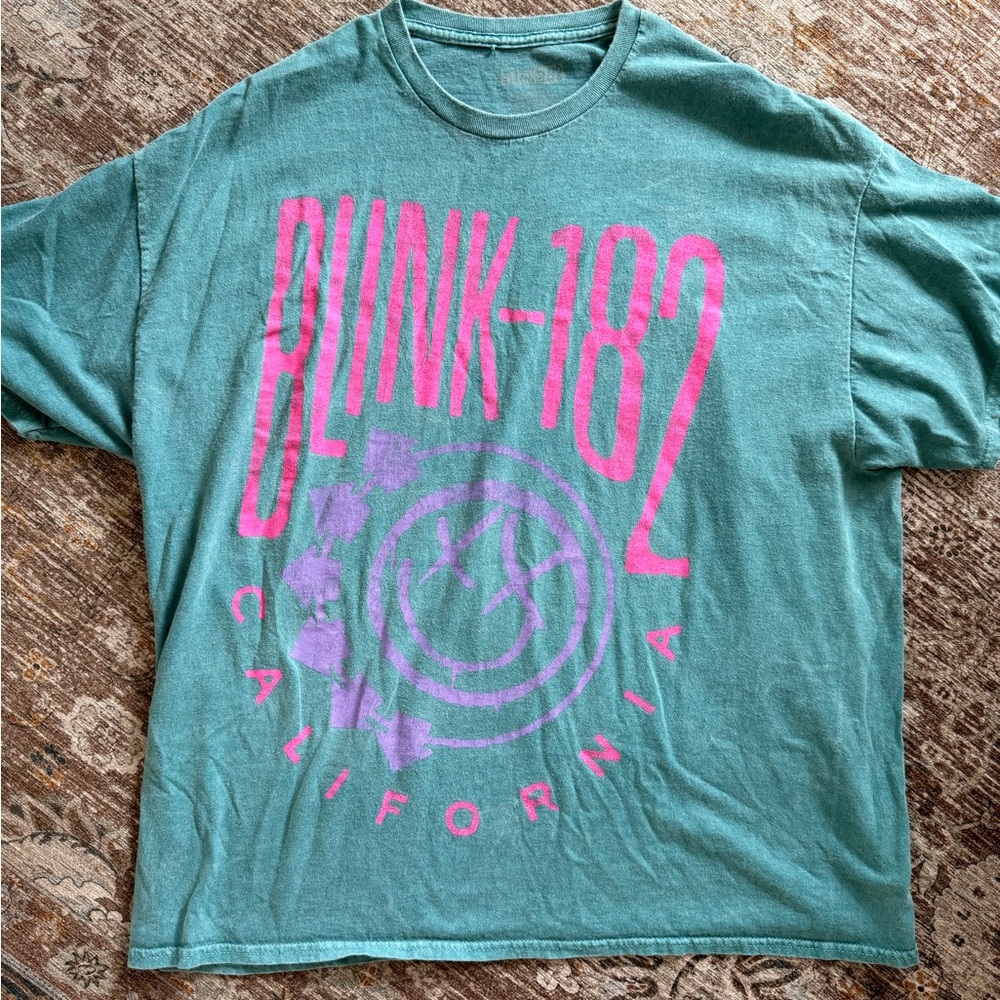Urban Outfitters Green Blink-182 Tee